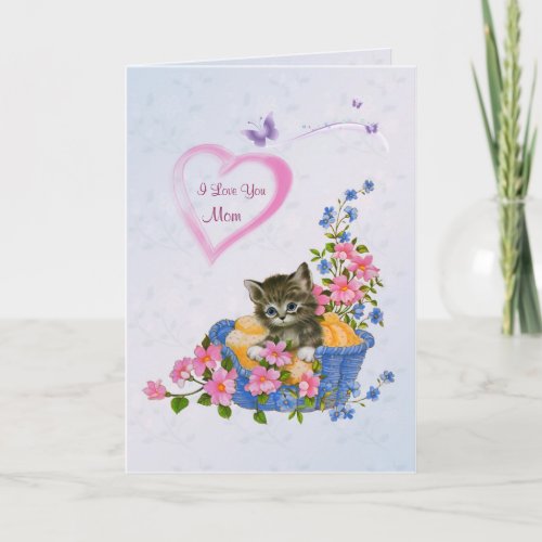 Kitten heart card