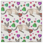 Kitten Hearts Fabric