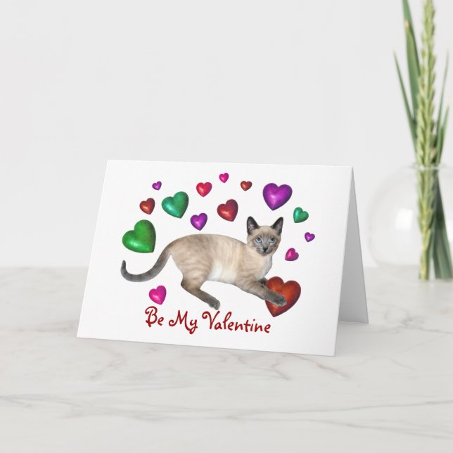 Kitten Hearts Love Holiday Card (Front)