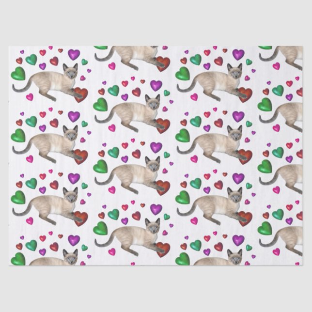 Kitten Hearts Tissue Paper (Front)