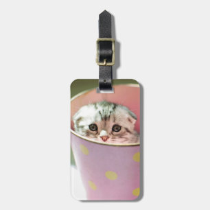 Kitten Hiding Luggage Tag