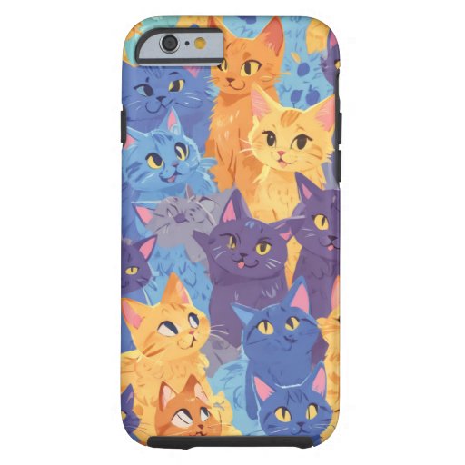 kitten illustration tough iPhone 6 case