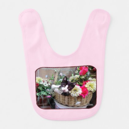 Kitten in a Basket Baby Bib