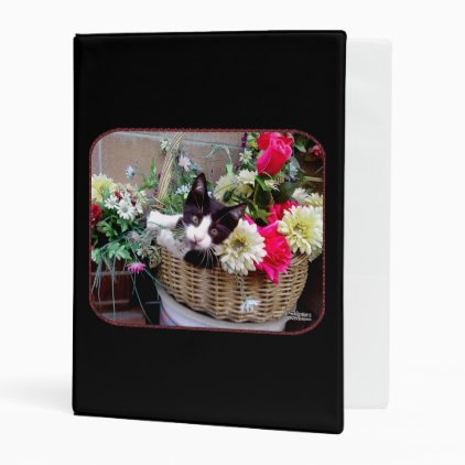 Kitten in a Basket Mini Binder