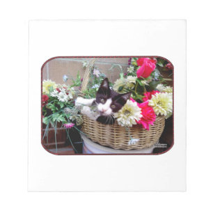 Kitten in a Basket Notepad