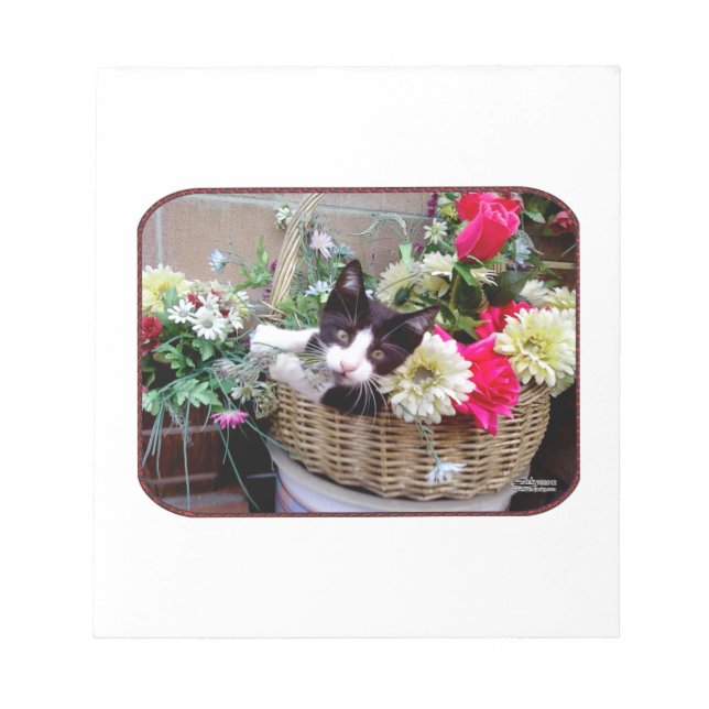 Kitten in a Basket Notepad (Front)