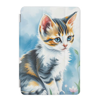 Kitten in a Floral Flower Garden iPad Mini Cover