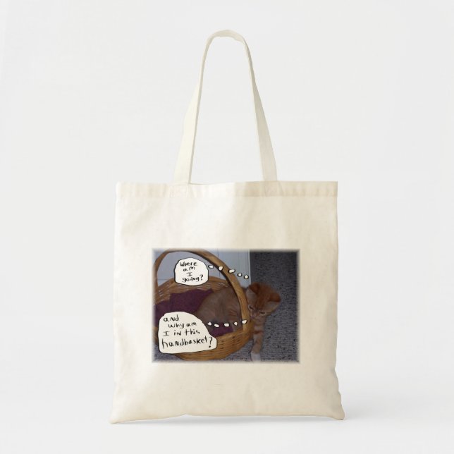 Kitten in a Handbasket Tote Bag (Front)