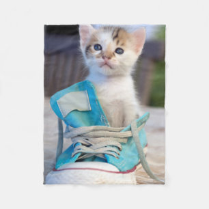 Kitten In A Shoe Fleece Blanket