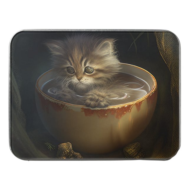 Kitten in a teacup 08 acrylic puzzle (Case Horizontal)