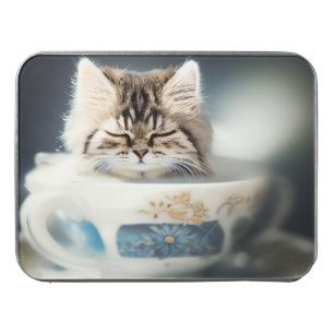 Kitten in a teacup 10 acrylic puzzle