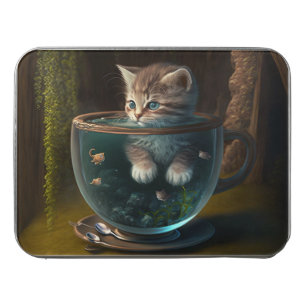 Kitten in a teacup acrylic puzzle