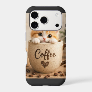 Kitten in Coffee Cup Charm iPhone 17 Pro Case