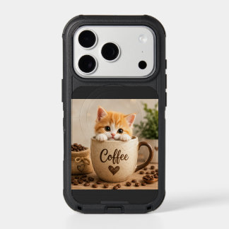 Kitten in Coffee Cup Charm iPhone 17 Pro Case