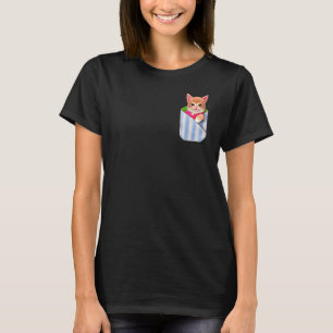 Kitten In Pocket Friends Animal Cat Pocket Kitten T-Shirt