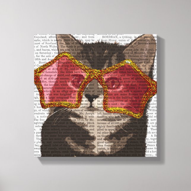 Kitten in Star Sunglasses Canvas Print (Front)