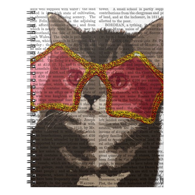 Kitten in Star Sunglasses Notebook (Front)