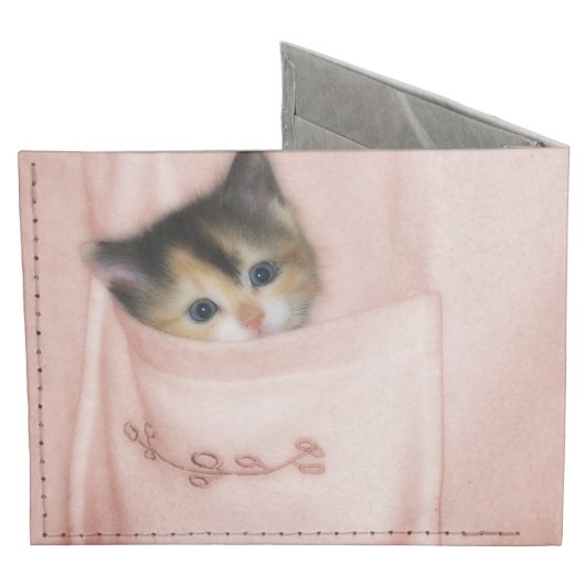 Kitten in the Pocket 2 Billfold Wallet (Back)