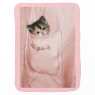 Kitten in the Pocket 2 Stroller Blankets
