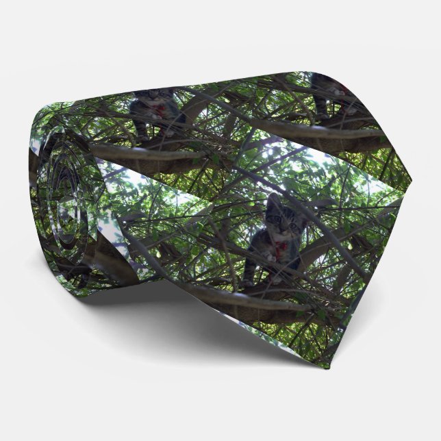 Kitten In The Tree Tops, Neck Tie (Rolled)