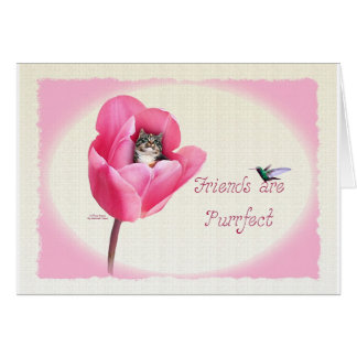 Kitten in the Tulip Cards