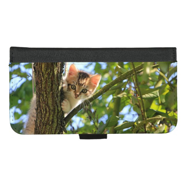 Kitten In Tree Wallet Case (Front (Horizontal))