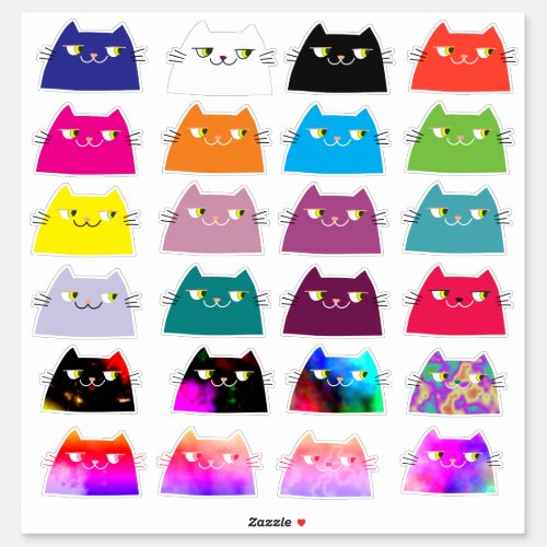 Kitten Kawaii Colorful Sticker