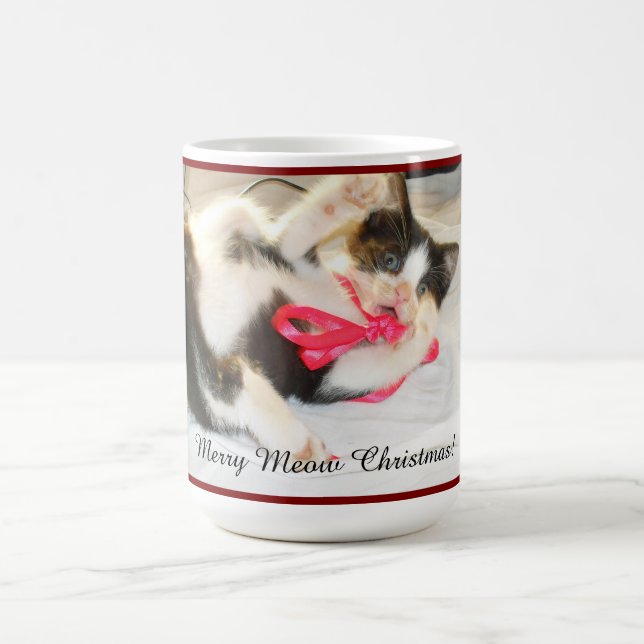 Kitten Keepsake Photo Text, Snowflake, Customize, Coffee Mug (Center)