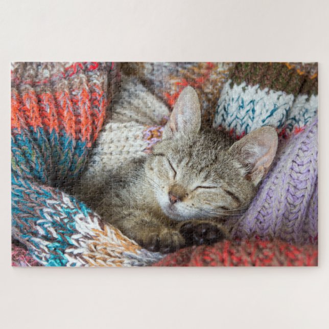 Kitten Kitty Cat Cute Fun Animal Jigsaw Puzzle (Horizontal)
