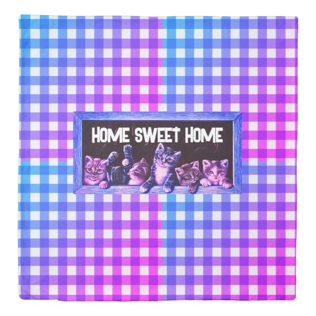 Kitten Litter Love Queen Duvet Cover (Front)