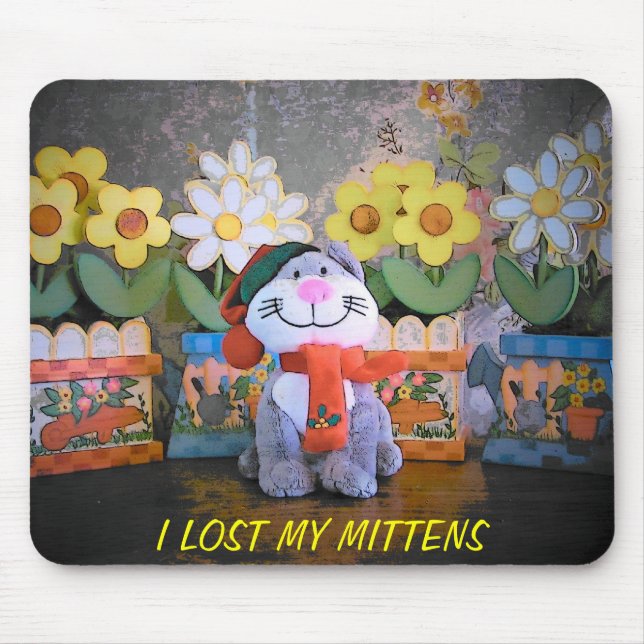 Kitten lost mittens mouse pad (Front)