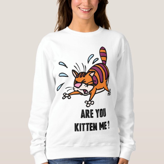 #Kitten Me ? Women's Basic Sweatshirt (Front)