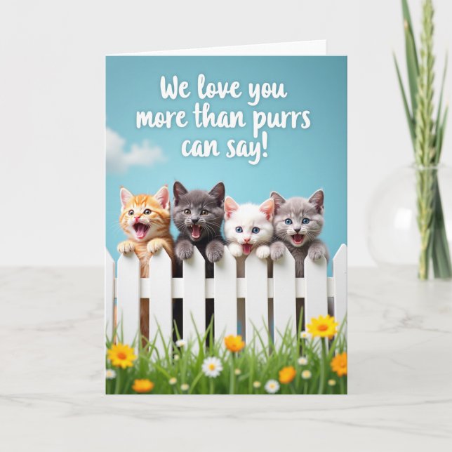 Kitten Mothers Day Love Card (Front)