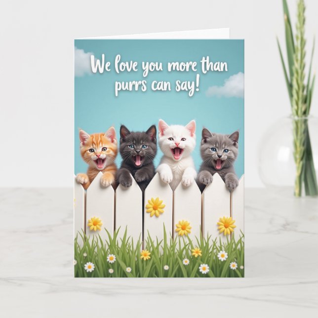 Kitten Mothers Day Love You Card (Front)