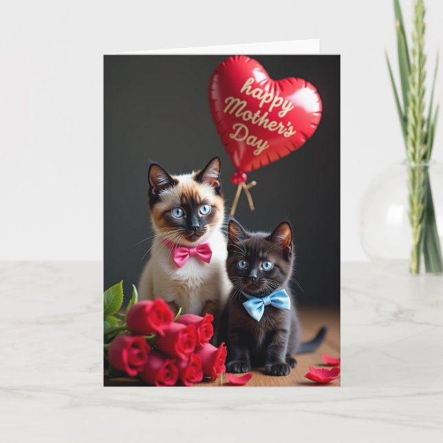 Kitten Mothers Day Wish Card (Front)