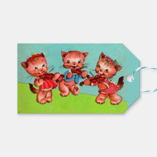 kitten musicians print gift tags