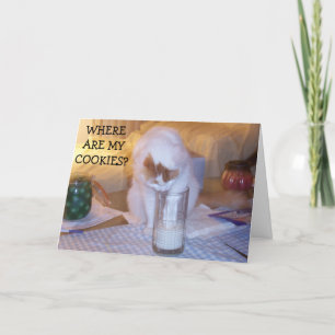 KITTEN NEEDS COOKIES/TO WISH U HAPPY BIRTHDAY CARD