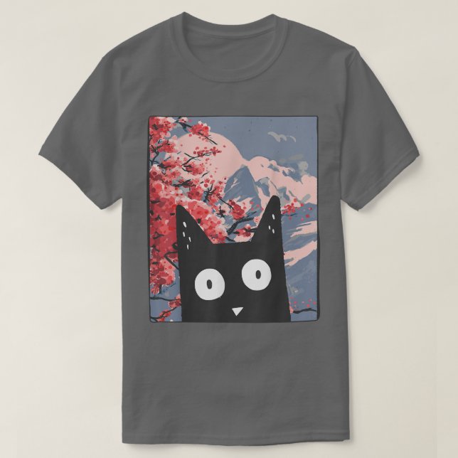 Kitten Neko Japan Manga Harajuku Otaku Graphic Art T-Shirt (Design Front)