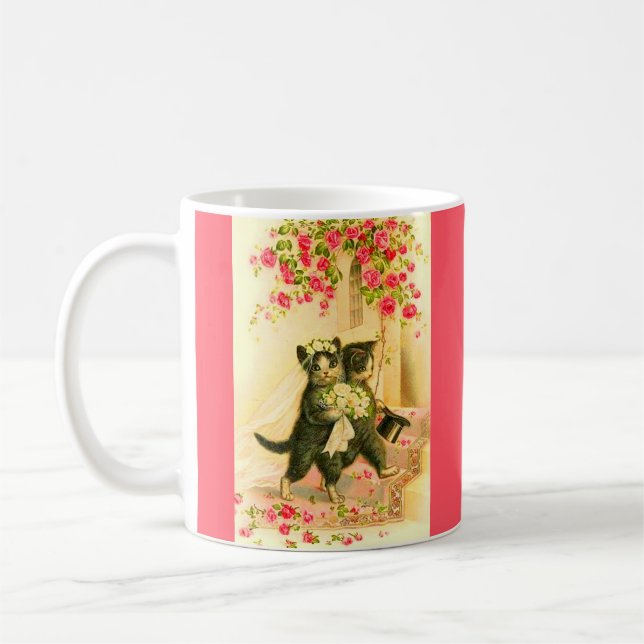 kitten newlyweds coffee mug (Left)