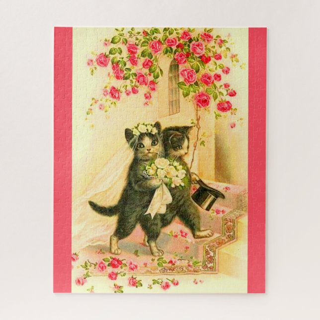 kitten newlyweds jigsaw puzzle (Vertical)