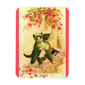 kitten newlyweds magnet