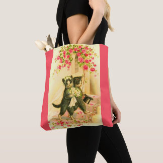 kitten newlyweds tote bag