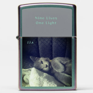 Kitten Nine Lives w/ Initials or Name Zippo Lighter