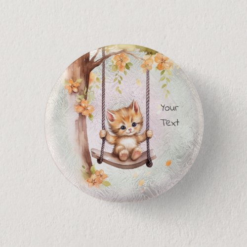 Kitten on a Swing Button
