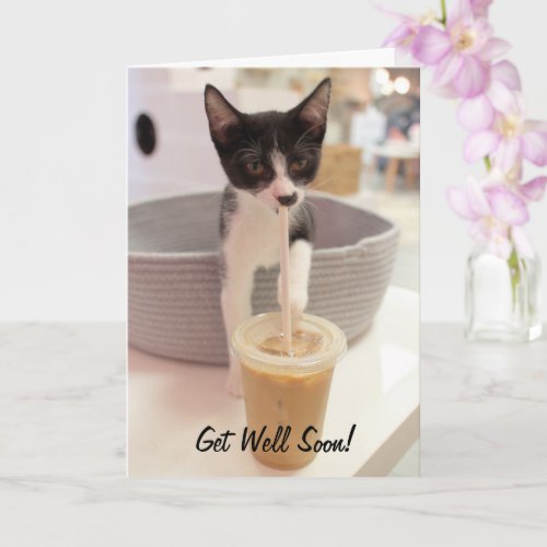 Kitten on Coffee Card