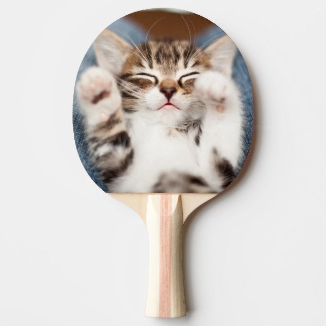Kitten On My Lap Ping-Pong Paddle (Front)