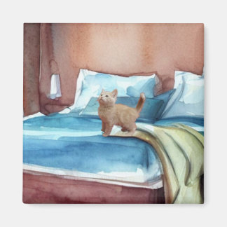 Kitten on the Bed Magnet