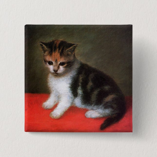 Kitten Painting by George Stubbs Button (Front)