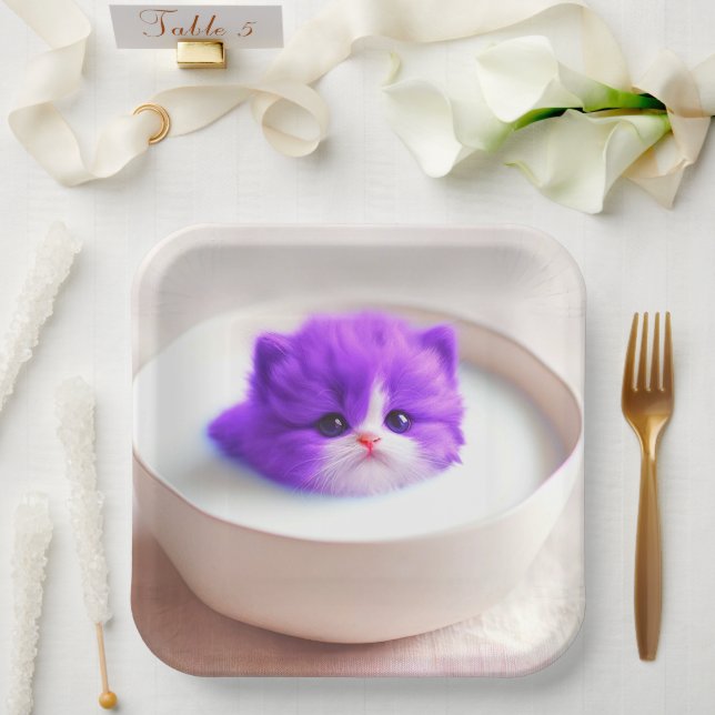 Kitten Paper Plates (Wedding)