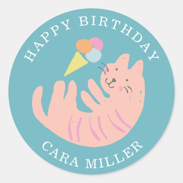 Kitten Party Classic Round Sticker (Front)